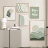 Sage Green Inhale Exhale Abstract Boho Wall Art Холст Картина Скандинавские постеры и принты Настенные картины для декора гостиной