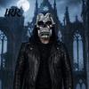 Detailed Devil Mask Halloween Skull Mask, Silver Demon Ram Horn Face Realistic Horned for Party, Scary Headgear, Glossy Metallic Cosplay Prop Headgear