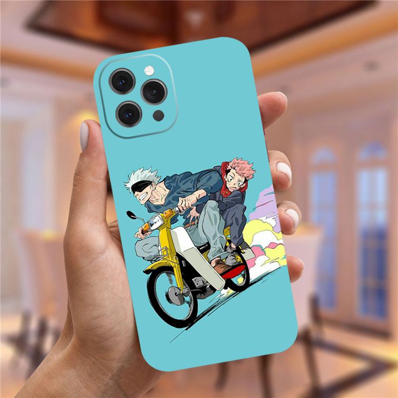 Jujutsu Kaisen Gojou Satoru Luxury Phone Case for iPhone 11 13 Shell for iPhone 12 Pro Max X XR XS 7 8 Plus SE 2020 Black Cover