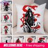 Чехол для подушки в японском стиле Ink Warrior для дивана, дома, с двойным принтом, декор, красивый пейзаж, наволочка для девочки, мягкий плюшевый чехол для подушки