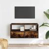 VidaXL TV Cabinet Smoked Oak 80x31x39.5 Cm Engineered Wood and Metal, TV Stand, Media Cabinet, TV Console, HiFi Cabinet, 848921