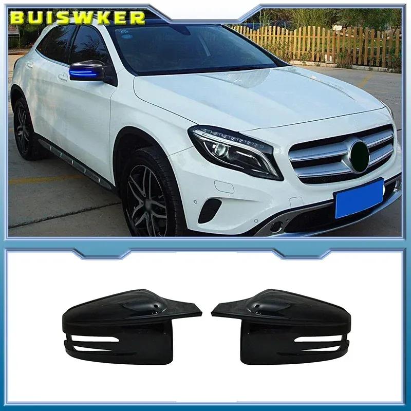 Car Left/Right Rearview Mirror Cover Housing For Mercedes Benz W176 W246 W204 W212 W221 C117 X204 X156 Gloss Black