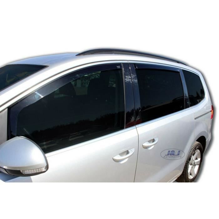 Дефлекторы воздуха - J&J AUTOMOTIVE - Volkswagen Sharan 2 - Тонированный - Усиленный акрил - Простая установка
