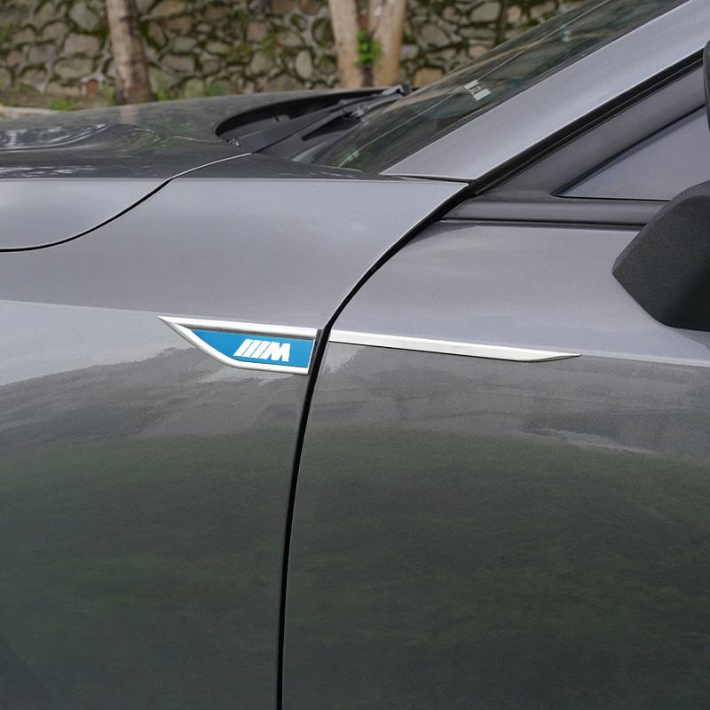 2Pcs Car M Logo Side Fender Emblem Badge Sticker For BMW X1 X2 X3 X5 X4 X6 X7 G30 G20 G32 G11 G12 F40 F30 F20 F10 F34 F07 F44 GTV53