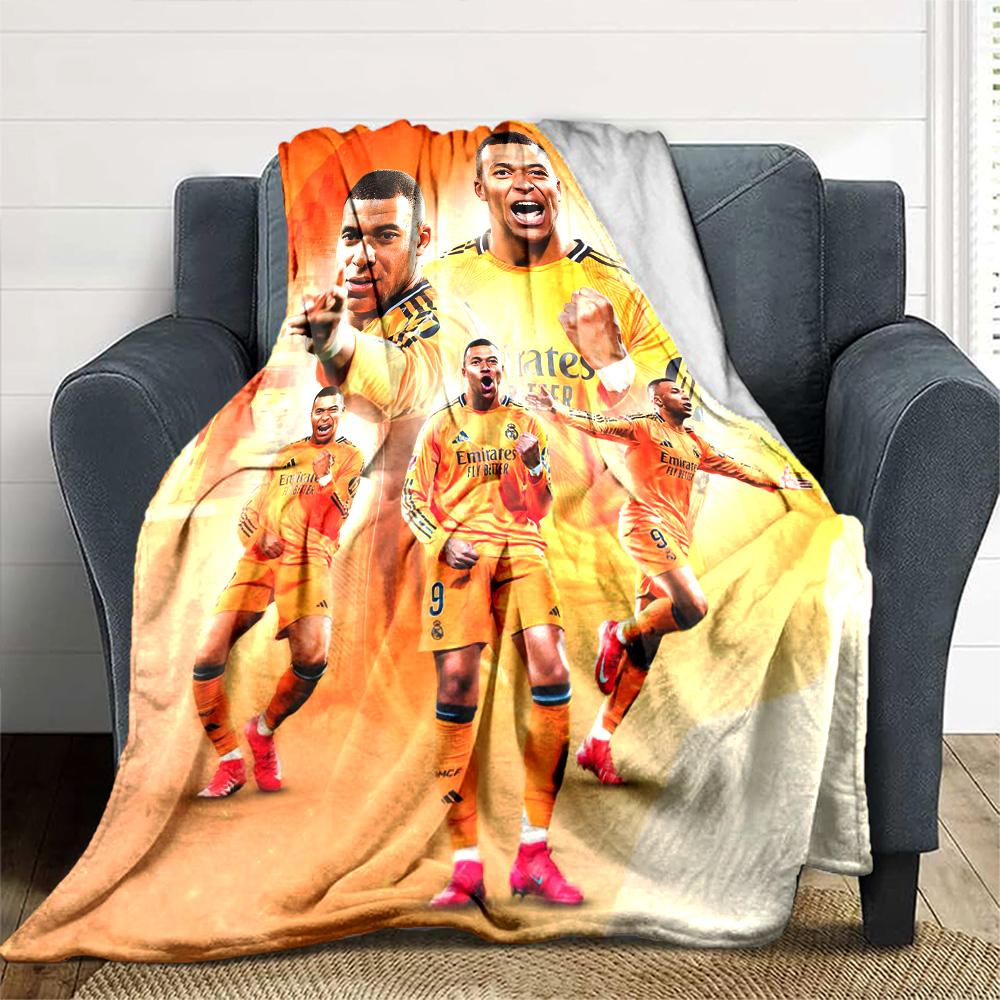 Star Player Kylian Mbappé Blanket Ultra-Soft Perfect for Picnics Couch Seaside for All Seasons Stylish Decor Unique Gift for Family and Friends Campin