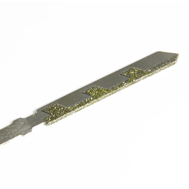 TASP 5pcs 3" 76mm Jigsaw Blades Diamond Coated Jig Saw Blade Grit 50 T-shank for Granite Tile Cutting Power Tools Accessories
