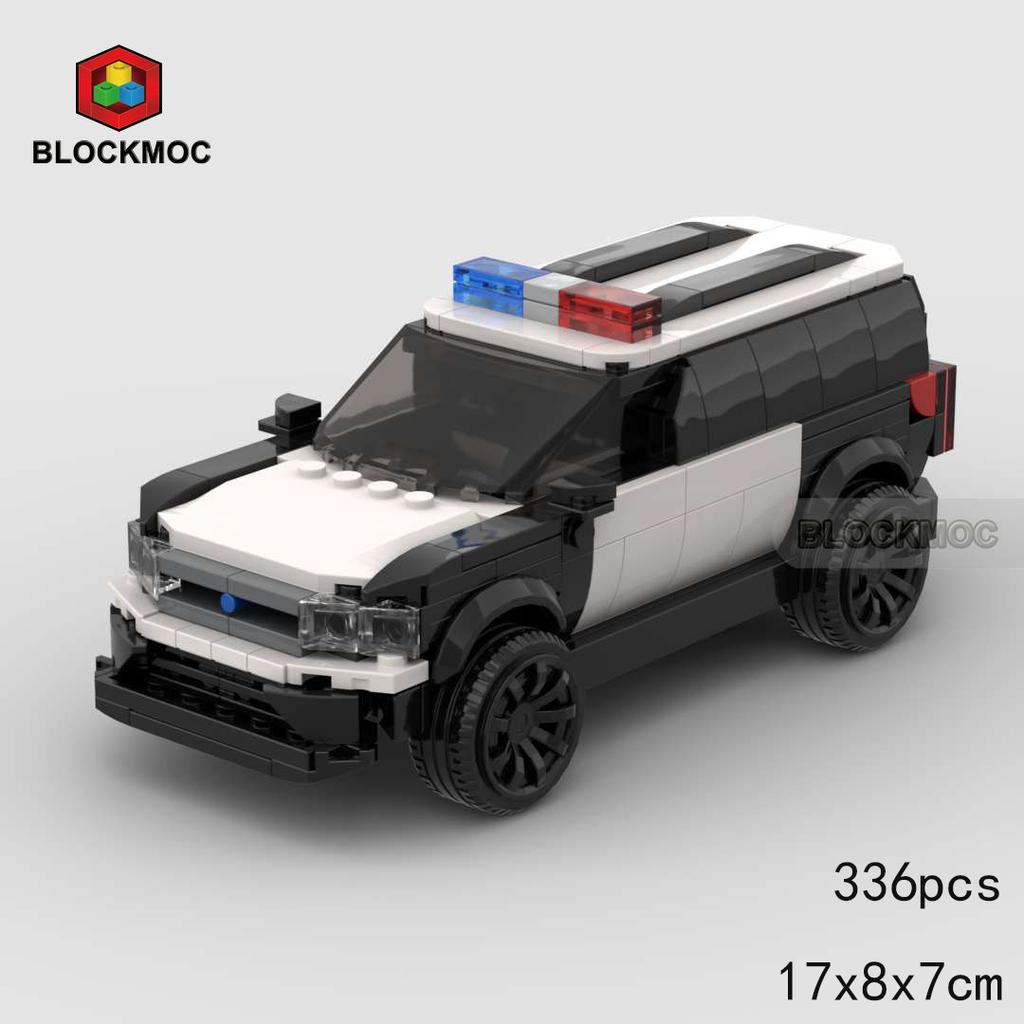 MOC Кирпичный Исследовательский Автомобиль Гонки Спорт Полиция Город Скоростной Автомобиль Гонщик Внедорожник Строительные Блоки Кирпич Внедорожник Детские Игрушки Подарок Мальчикам