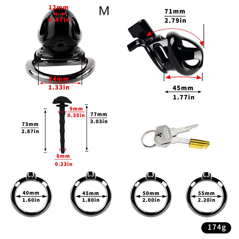 FRKO BDSM Chastity Cage With Detachable Silicone Urethral Catheter Lightweight Lockcock Cage Sex Toys For Men Husband Loyalty 18