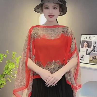 Новая летняя шифоновая шаль с узором «кешью»: Модная защита от солнца и стройнящий дизайн
