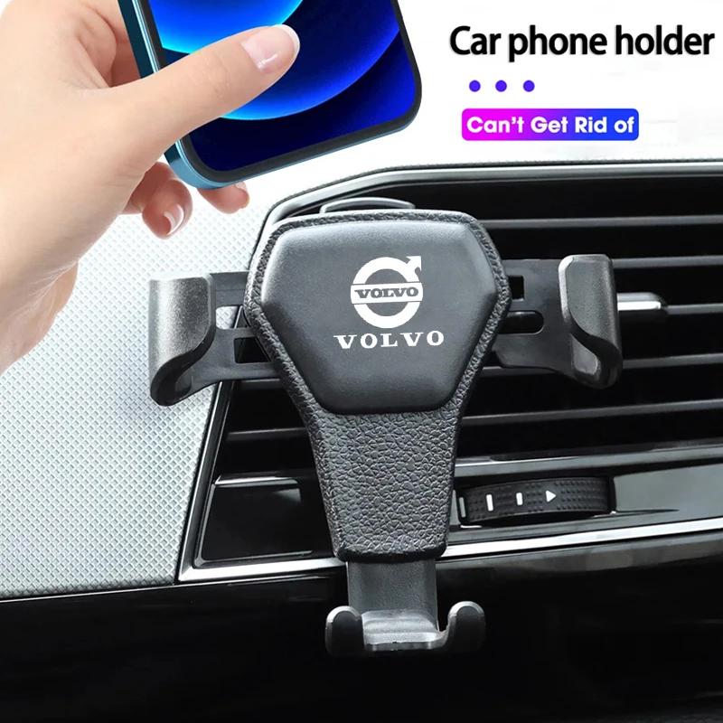 Gravity Car Phone Holder Air Vent Clip Cell Phone Stand Support For Volvo Rdesign V50 V70 S90 S60 C30 XC60 T6 S80 V60 V40 XC90