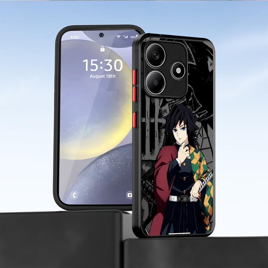 Чехол-накладка для телефона Funda Back для Xiaomi Redmi Note 14 11 9S 14C A4 13C 10 12 13 Pro Plus Аниме Клинок, рассекающий демонов