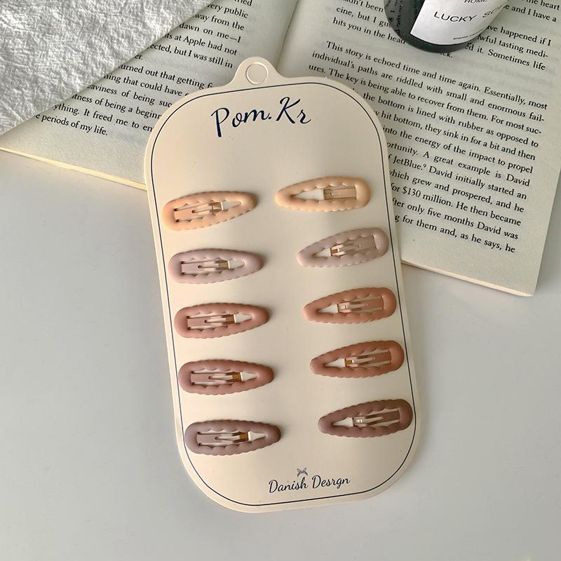 10 шт. новые корейские заколки для волос для девочек, цвет чая с молоком, заколки принцессы с челкой, боковой зажим, аксессуары для волос для маленьких девочек