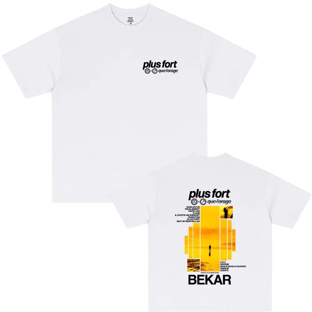 Rapper Bekar Plus Fort Album Graphic Tshirt Men Women Hip Hop Fashion Pop Music Tshirt Unsiex High Quality Soft pure Cotton Top