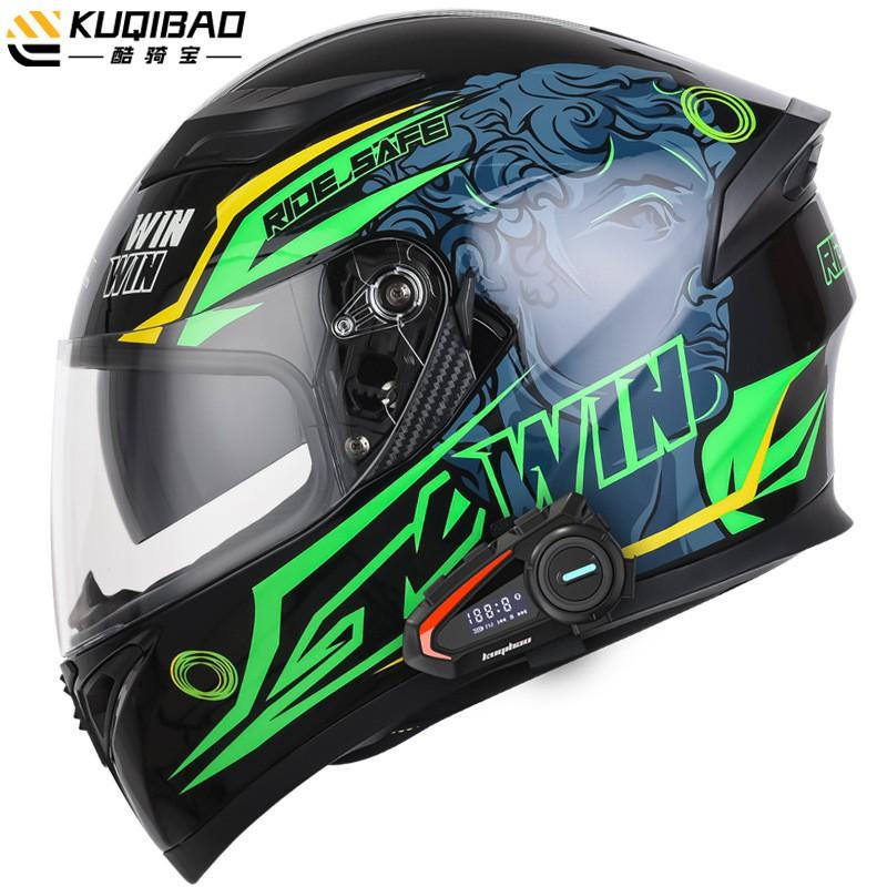 Motorcycle Full Face Helmet Dual Visor Bluetooth 3C Certified All Season Safety Riding
