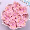 10PCS Resin 3D Colorful Painted Kawaii Pink Peach Blossom Flatback Stone Figurines Scrapbook DIY Bow Decor  Accessories