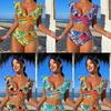 2025 European and American Backless Floral Bikini - Women's Two-Piece Swimsuit