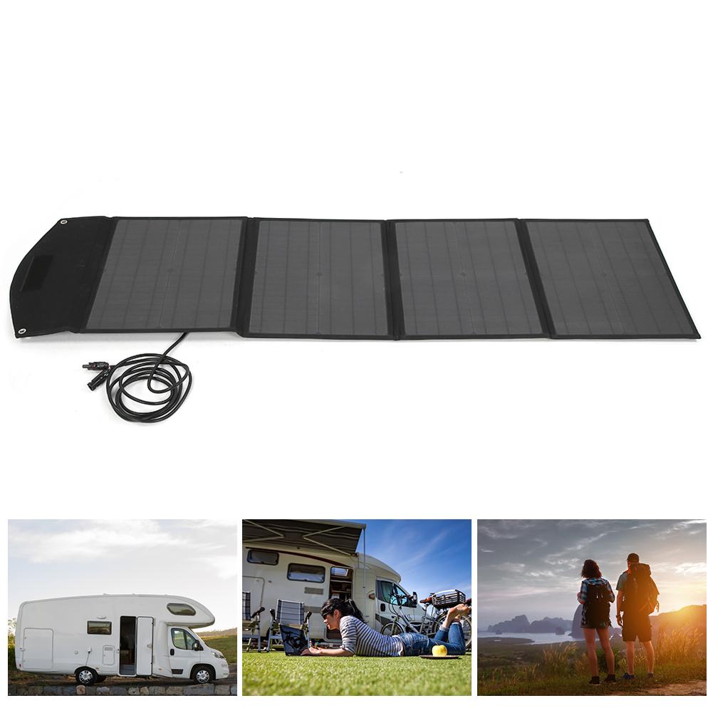 100W 18V Foldable Solar Bag USB Port Flexible Monocrystalline Charger for Mobile Phone Laptop GPS