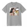 LIMITED NEW Mia Khalifa Star Eating Sandwich T Shirt Unisexs Womens Plus Size Casual Short Sleeve Crew Neck Cotton Tee Unisex