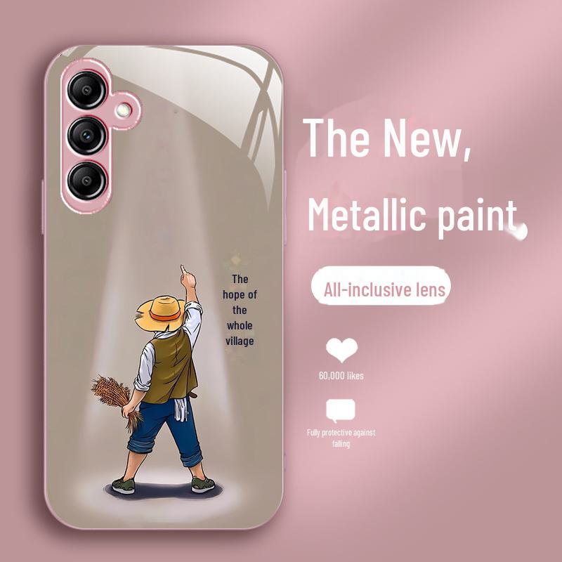 Чехол для телефона Samsung A73 Village People для A32, S21, A52s, A70 в металлическом цвете и зеленом цвете от Cangling.