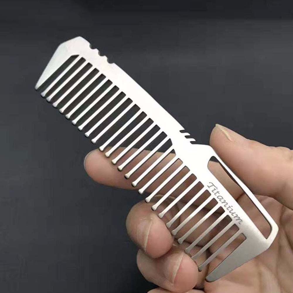 Accessories Anti-static Outdoor Tools EDC Pocket EDC Gear Combs Comb Hair Combs Titanium Comb