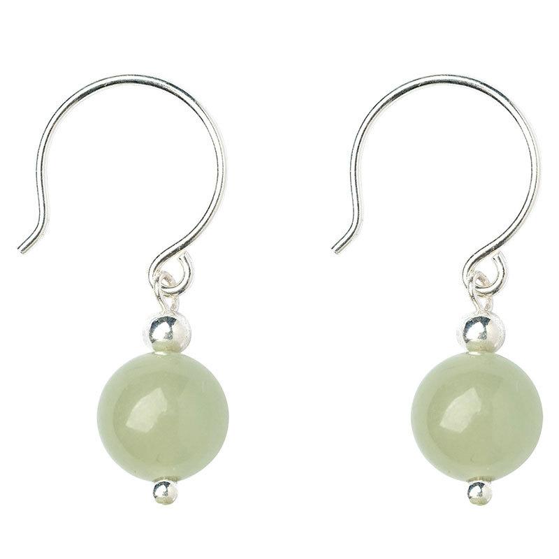 Хетянь нефрит красный агат ушной крючок нишевый дизайн ретро элитный китайский стиль