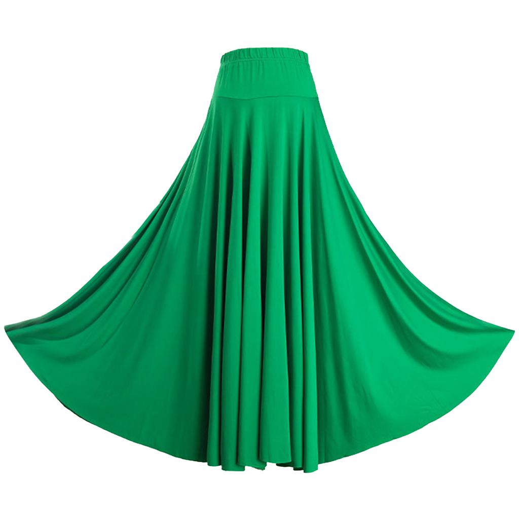 Юбка для фламенко с рюшами для бальных танцев, большие качели, длинное платье, юбка для танца живота, сценический костюм