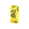 Nike NBA Team Logo Print Jersey Tank Fan Edition 22-23 Season Mitchell No. 45 Unisex Tops Yellow DN2024-729