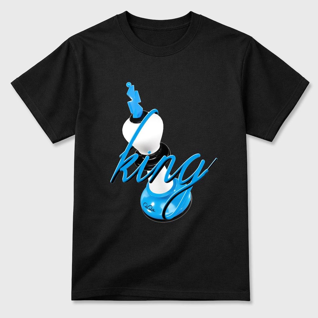 3D King graphic tee. Streetwear Brand Graphic T-Shirt. Foams Pro University Blue