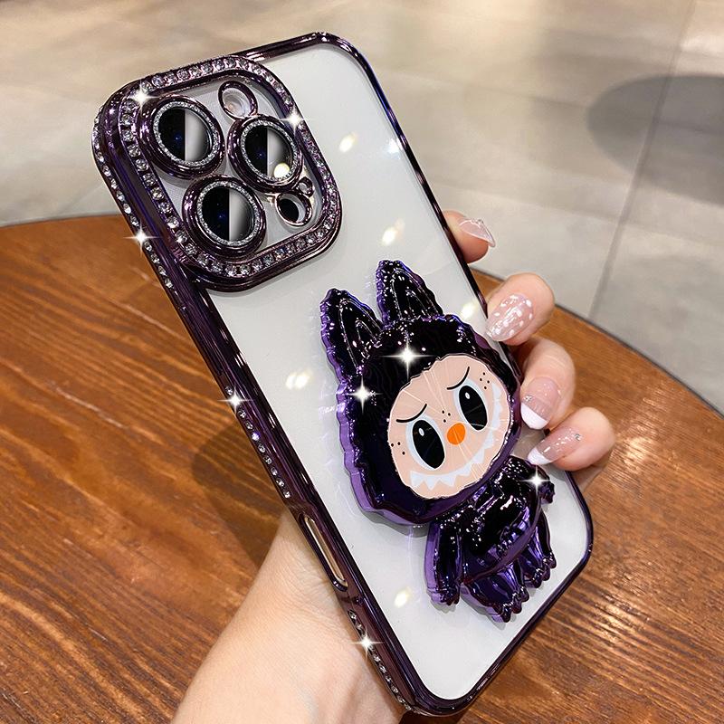 Роскошные Стразы Подходят для Чехла Мобильного Телефона Apple 16promax IPhone15 Лабу Зеркальный Держатель 14 Всесторонний 17.