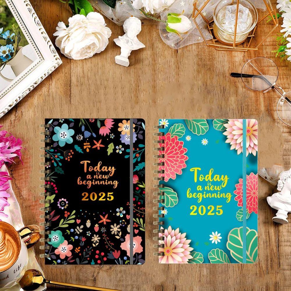 12 Months 2025 Schedule Planner Notepad English Diary Writing Pads 365 Days Notepad Stationery