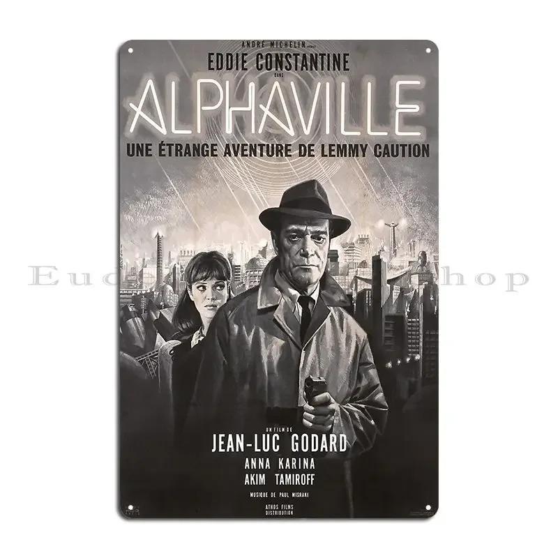 Alphaville Classic Vintage Metal Sign Living Room Garage Printing Cinema Wall Decor Tin Sign Poster