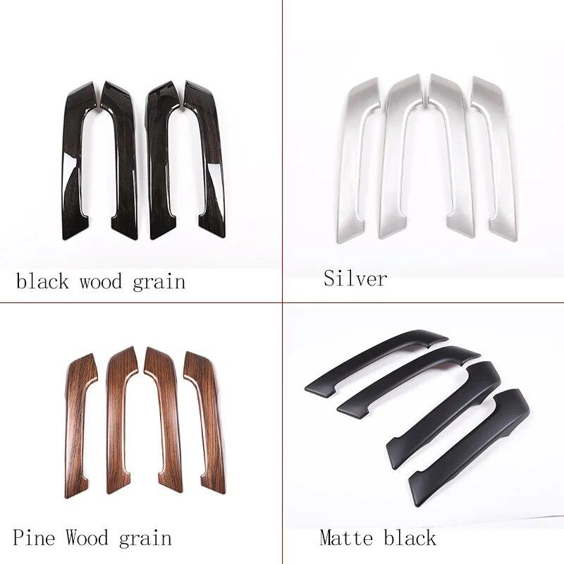 ABS матовый черный для Toyota Land Cruiser Prado FJ150 150 2010-2018 салон автомобиля подлокотник Защитная крышка наклейка аксессуары