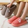 Cute Winter Couple Indoor Non-Slip Plush Cotton Slippers for Men and Women Home Shoes
