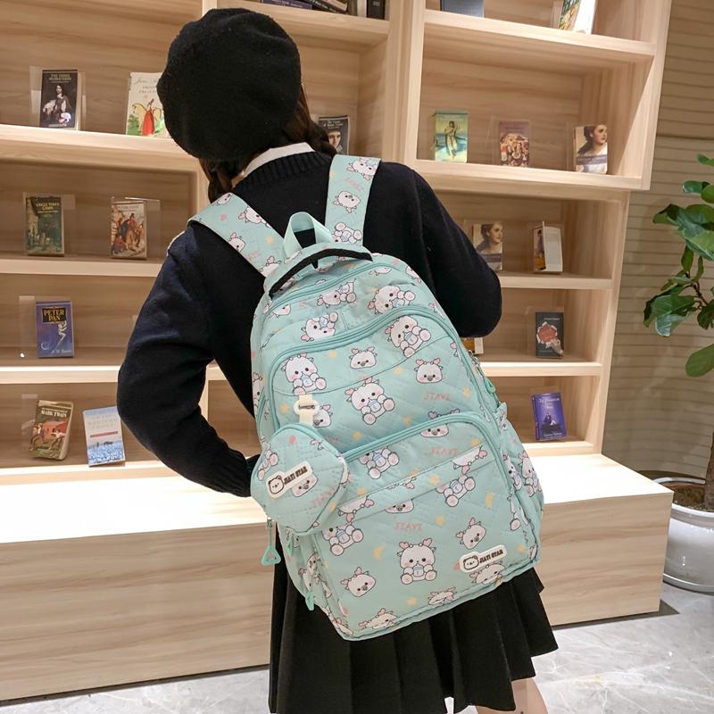 Female Schoolbag Printed Backpack Student Large Capacity Backpack