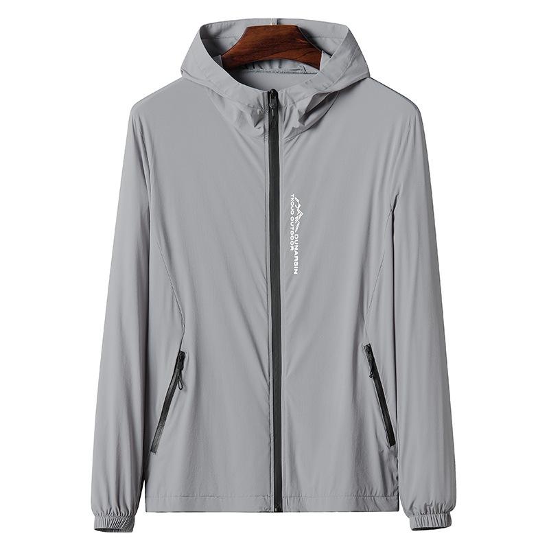 Солнцезащитная одежда мужская летняя новая повседневная куртка с капюшоном больших размеров солнцезащитная одежда мужская куртка из кожи прилив