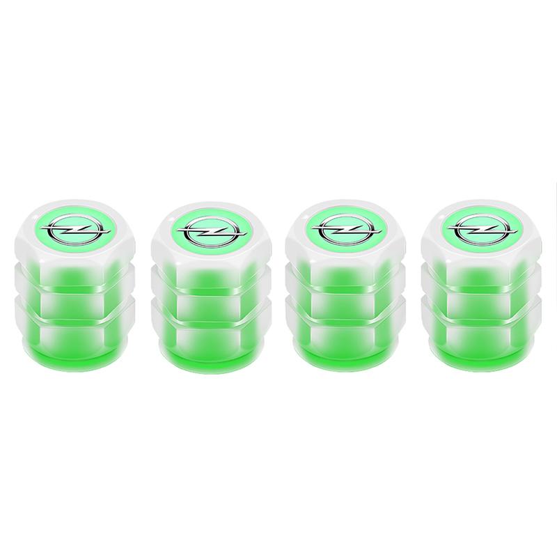 4/8pcs Car Styling 3D Fluorescent Green Glowing Luminous Valve Stem Caps For Opel Corsa d Astra h g Zafira b a Vectra c Insignia