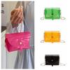 Kawaii Transparent Crossbody Bag Candy Color Mini Lipstick Bag Trendy Jelly Shoulder Bag  Female