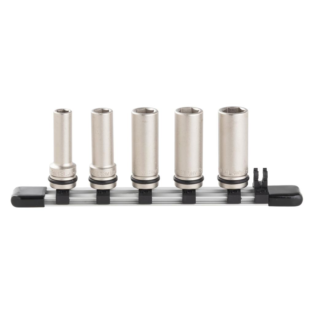 TONE Impact Long Socket Set 5 (with holder) HNV305L, 9.5mm (3/8") drive, pieces.
