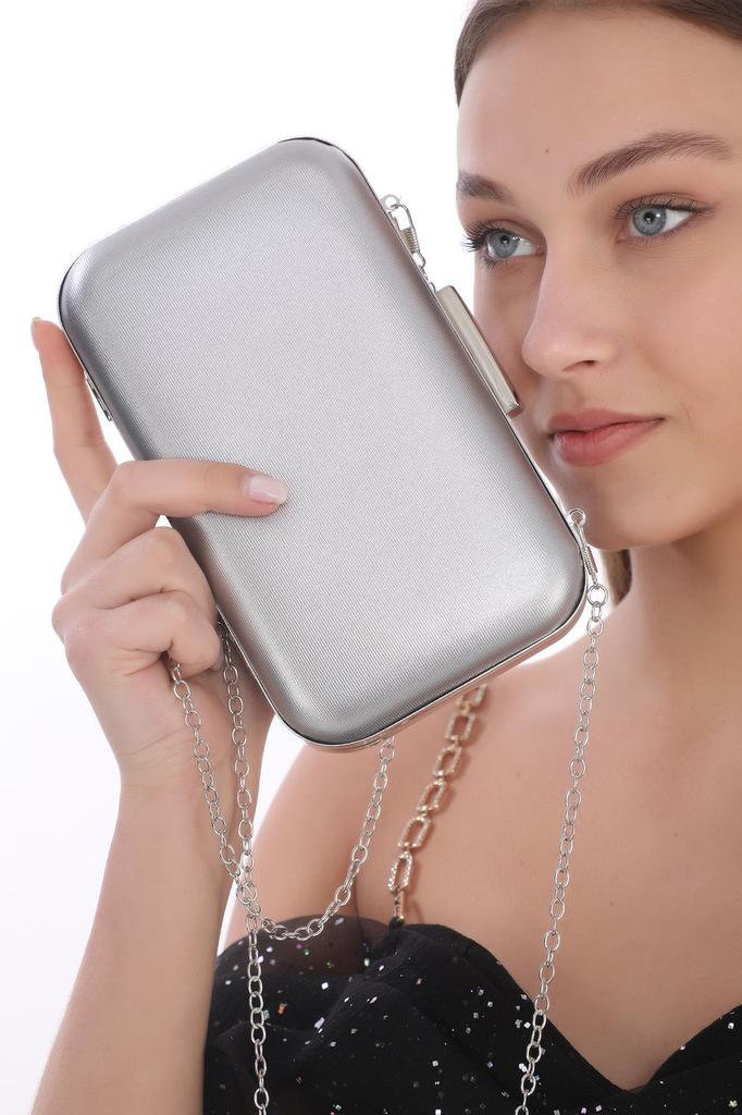 Women's Stylish and Useful Evening Dress Bag Women's Black Skin Matte Evening Dress Portfolio Clutch Bag