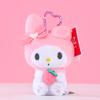 12cm Genuin Sanrio My Melody Kuromi Cinnamoroll Kt Cat Plush Toy Anime Stuffed Animals Keychains Small Pendant Backpack Hangings