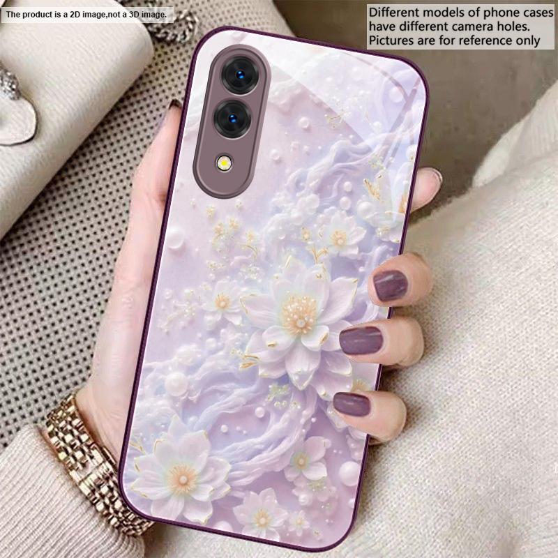 Красивые белые цветы Для Samsung S26 S22 S8 S9 S10 S20 Ultra S21 Pro S22 Plus S23 FE S24Ultra S25 Edge S24+ Стеклянный чехол для телефона