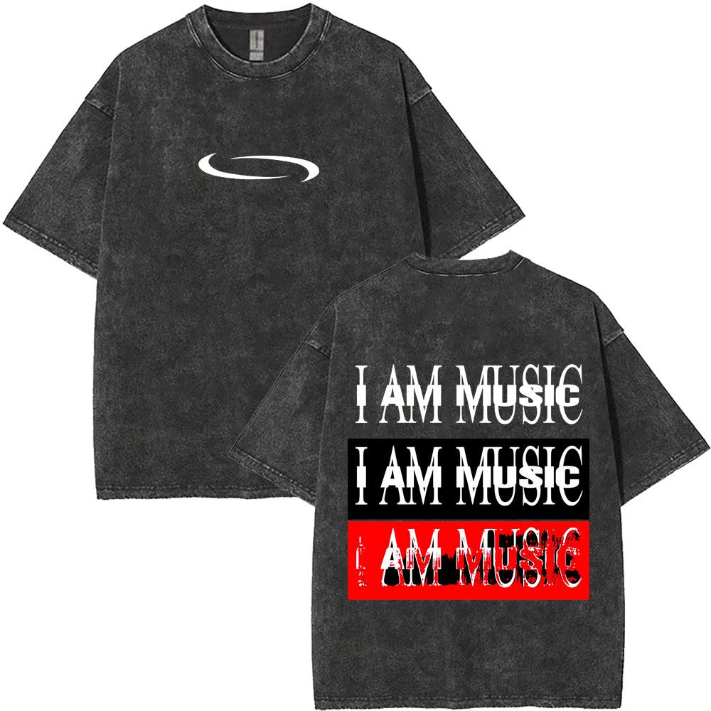 Vintage Washed Playboi Carti I AM MUSIC Album Merch Tshirt Men Women Hip Hop Fashion Oversized Tshirts Opium Rap T Shirts