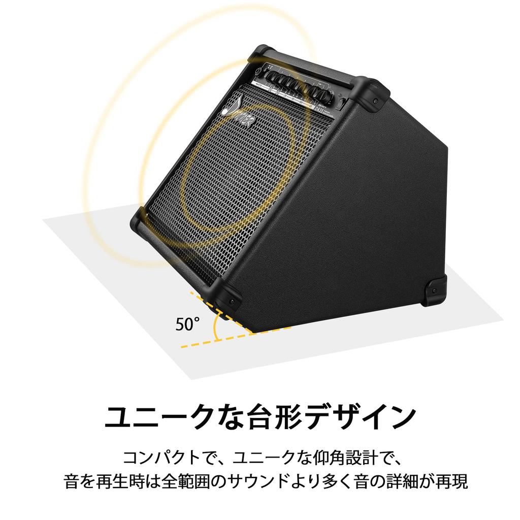 Donner Усилитель для электронных барабанов внешний динамик 35 Вт беспроводной микрофон совместимый черный DA-35