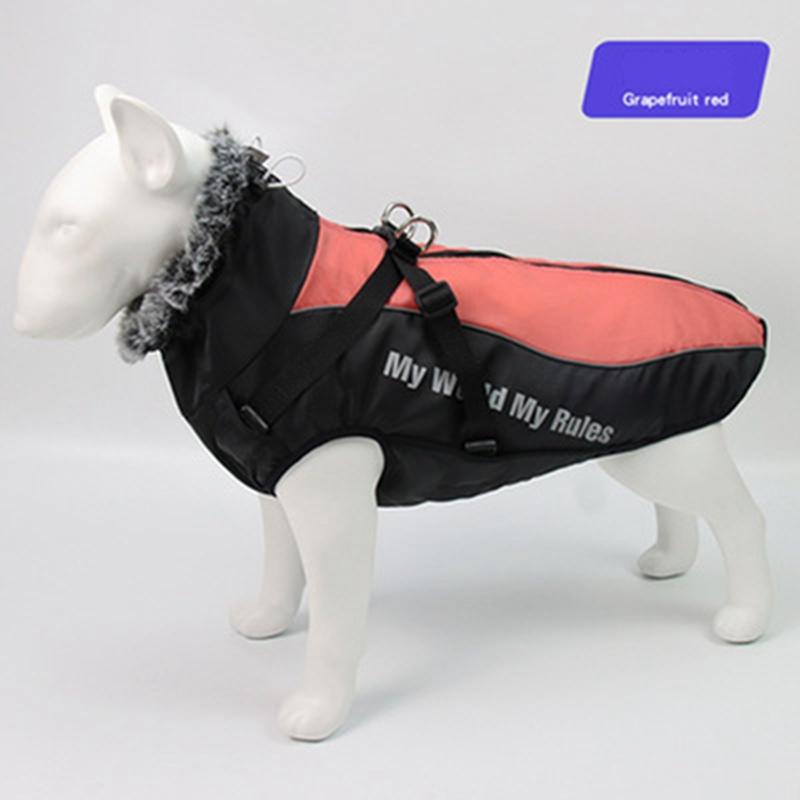 New Winter Dog Warm  Waterproof Clothes Reflective Font Clothes Waterproof Vest Pet Cat Jacket Pet Cotton Clothing For Small Medium Big Dogs XL-6XL