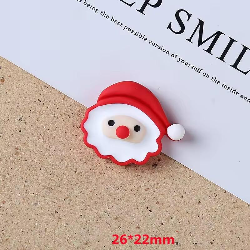 Craft Flat Back Colored Resin Cabochon Charms Christmas Holiday DIY Accessories for Souvenirs Artificial Style