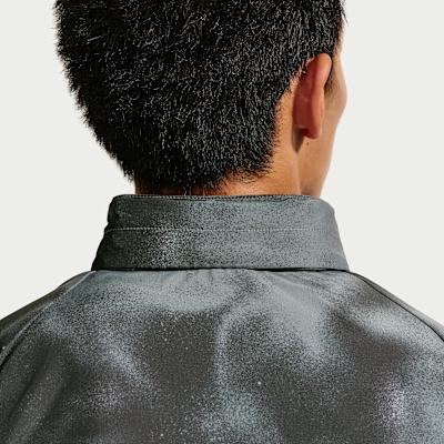 Men's Nike MILER Running Jackets Men's Black/Smoke Gray Hooded Non Detachable Moderate