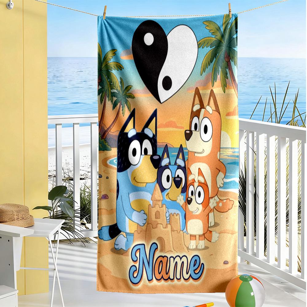 Easter Egg Hunt Adventure Personalized Text Beach Towel Soft Durable Quick-Dry Suitable for Sports Travel Swimming Yoga Bathroom Beach And Pool