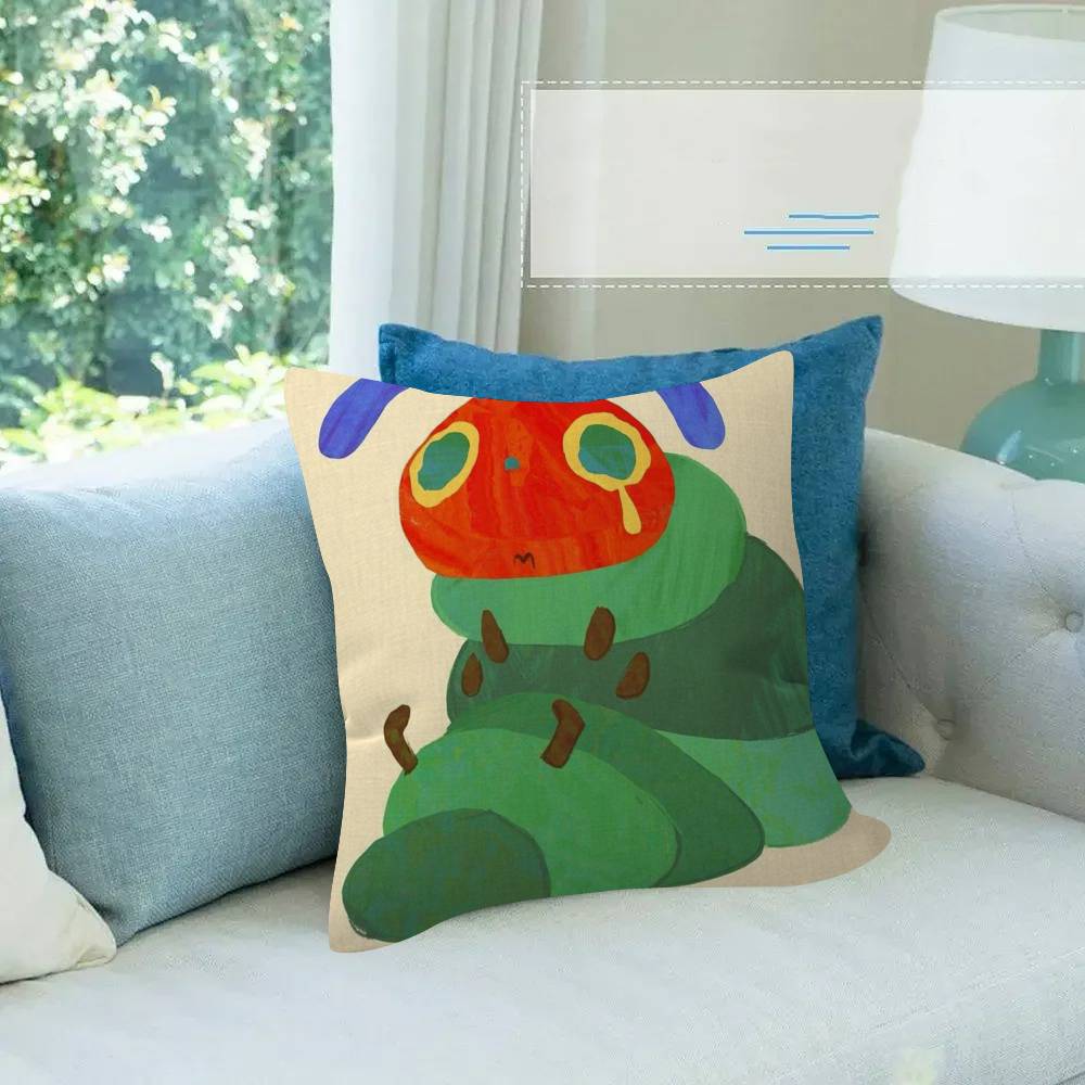 Cartoon The V-Very H-Hungry Caterpillar Pillow Cover Sofa Cushion Cover Home Room Decoration Children Gift