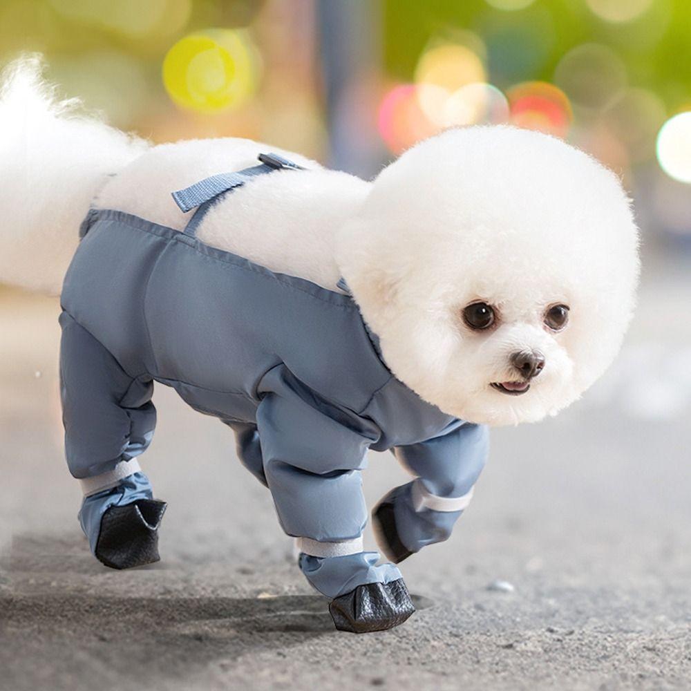 Adjustable Straps Pets Dustproof Pants Anti-Slip Full Coverage Dog Boots Dog Travel