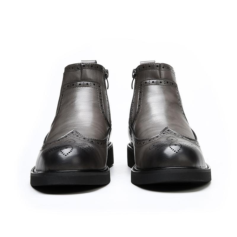 Модные роскошные брендовые мужские ботинки Chelsea, высококачественные кожаные туфли с резьбой, дизайнерские ботинки, модные повседневные деловые ковбойские сапоги